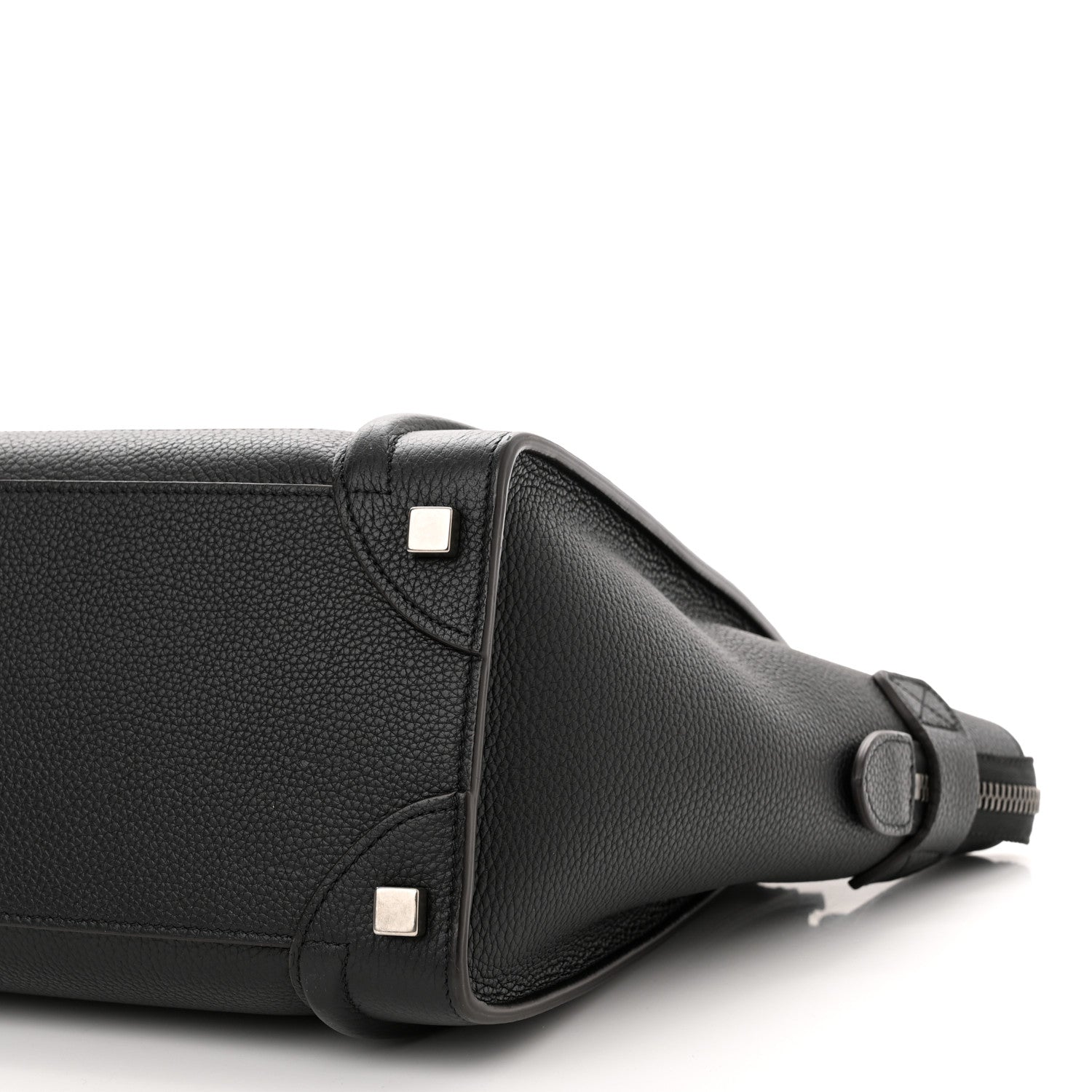 Celine Drummed Calfskin Micro Luggage Black 9 of 14