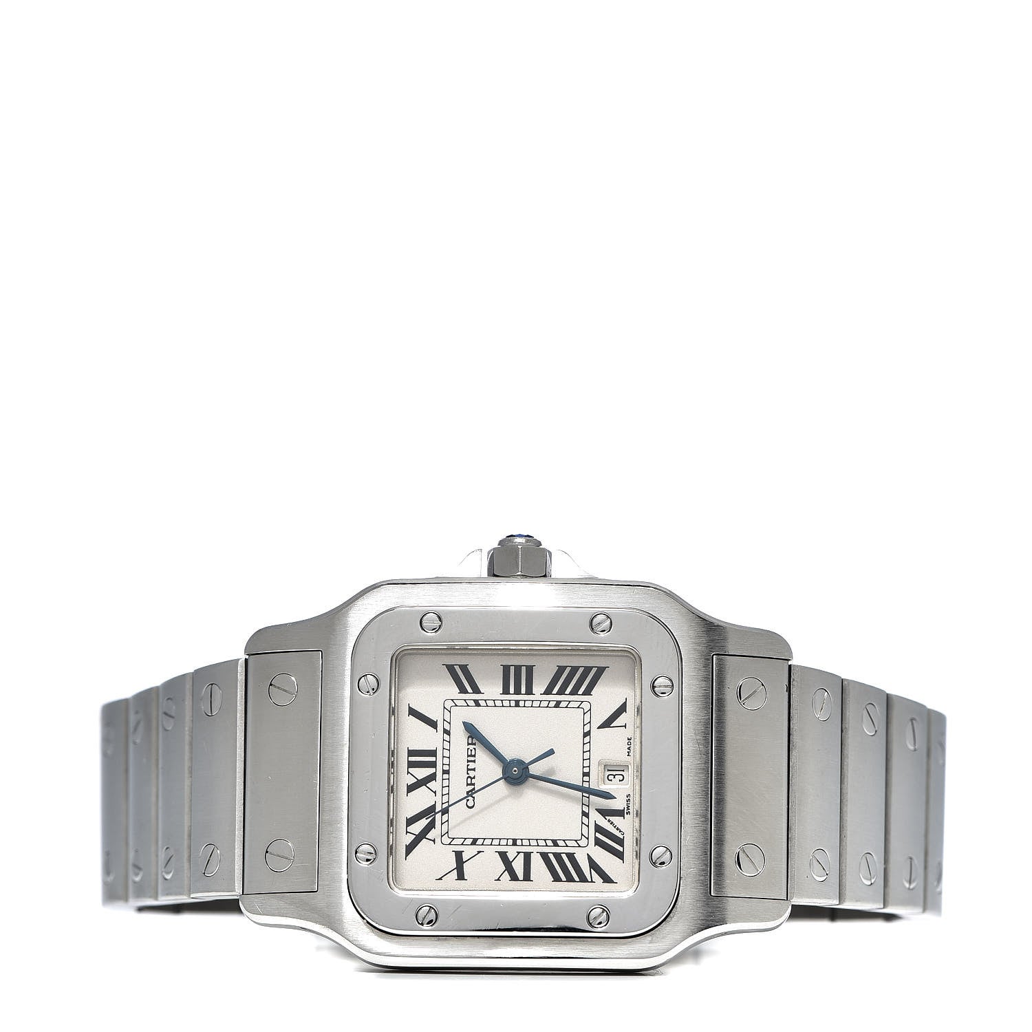 Cartier Stainless Steel 29mm Santos De Galbee Quartz Watch 3 of 7