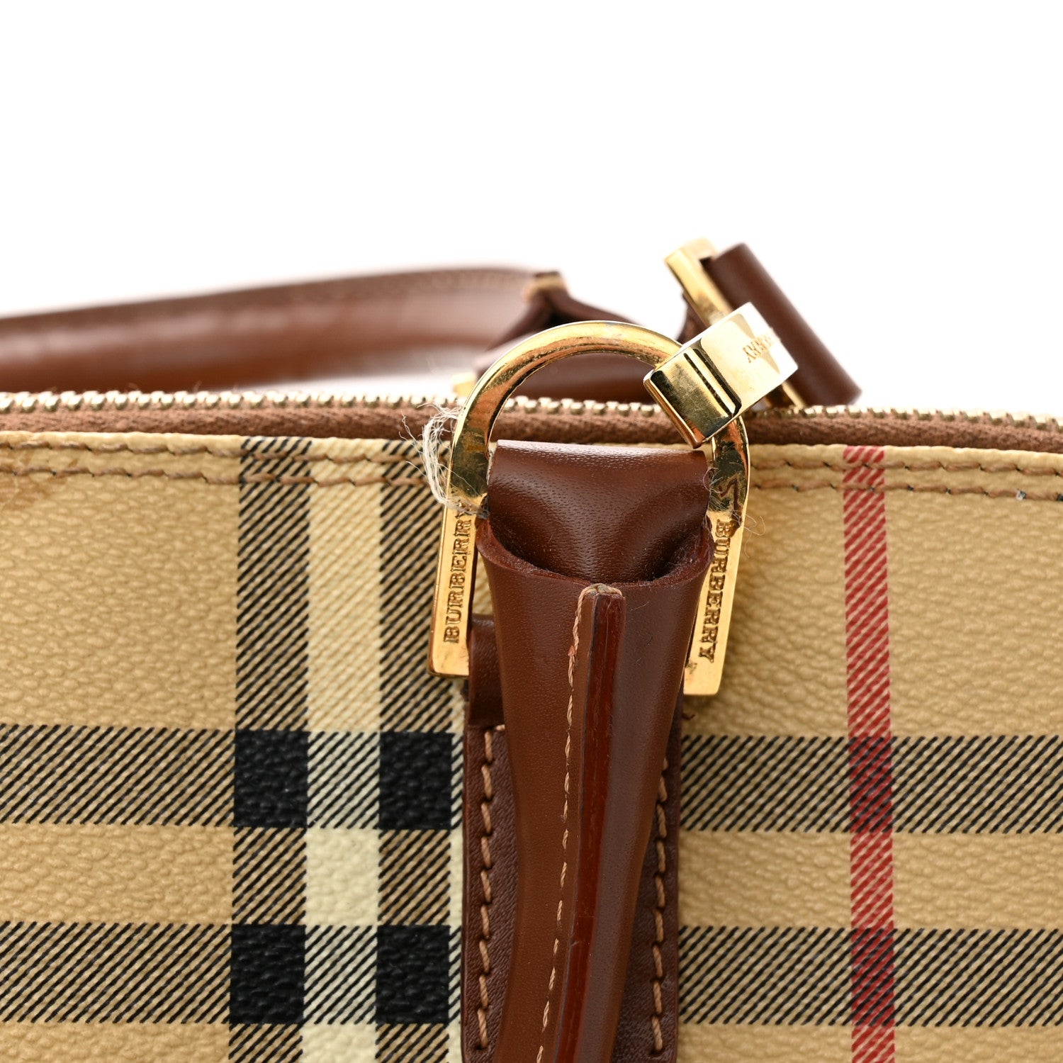 Burberry Haymarket Check Top Handle Crossbody Brown 20 of 20
