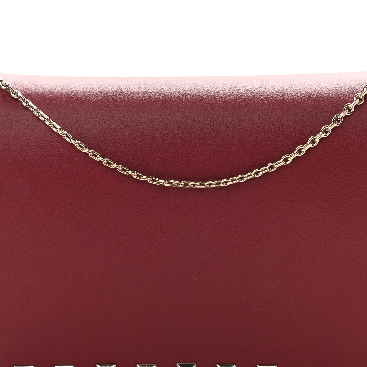 Valentino Garavani Calfskin Rockstud Wallet on Chain Camelia 7 of 11