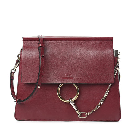 Chloe Calfskin Medium Faye Shoulder Bag Sienna Red 1 of 11
