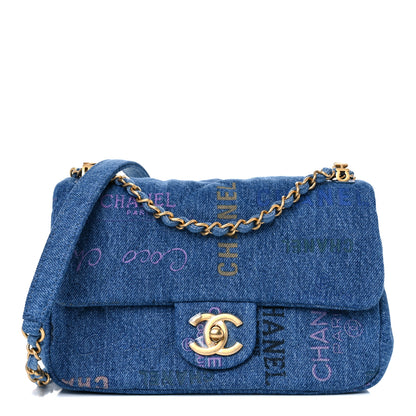 Chanel Denim Quilted Mini Denim Mood Rectangular Flap Blue Multicolor 1 of 10