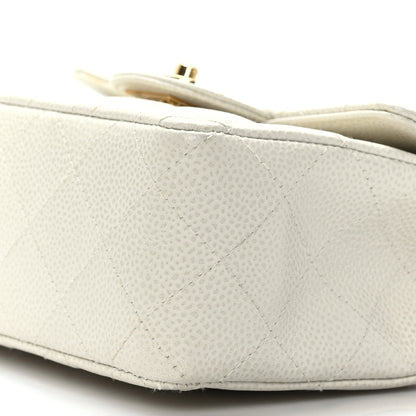 Chanel Caviar Quilted Mini Square Flap White 9 of 9