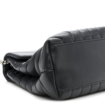 Saint Laurent Calfskin Y Quilted Monogram Medium Loulou Chain Satchel Storm 10 of 16