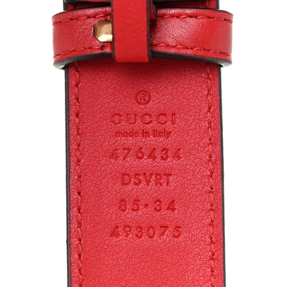 Gucci Calfskin Matelasse GG Marmont Belt Bag 85 34 Hibiscus Red 8 of 11