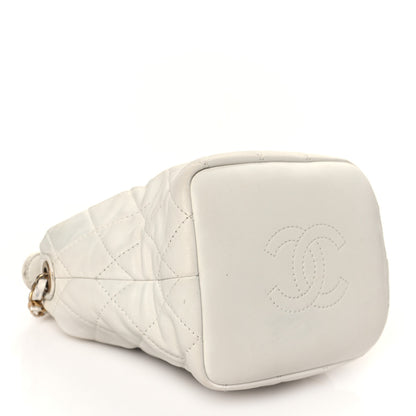 Chanel Lambskin Quilted Small Perfect Meeting Hobo White 4 of 11