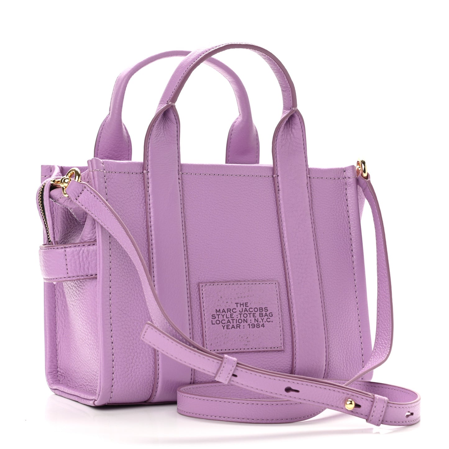 Grained Calfskin Small The Tote Bag Regal Orchid