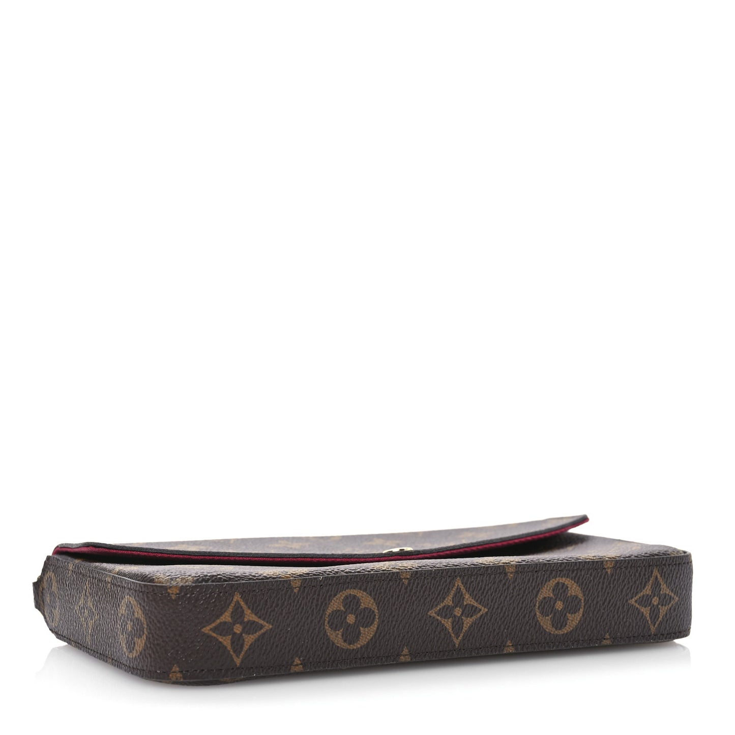 Monogram Pochette Felicie Chain Wallet Fuchsia