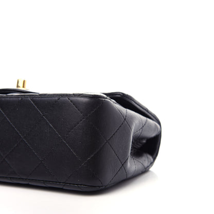 Chanel Lambskin Quilted Mini Rectangular Flap Black 9 of 10