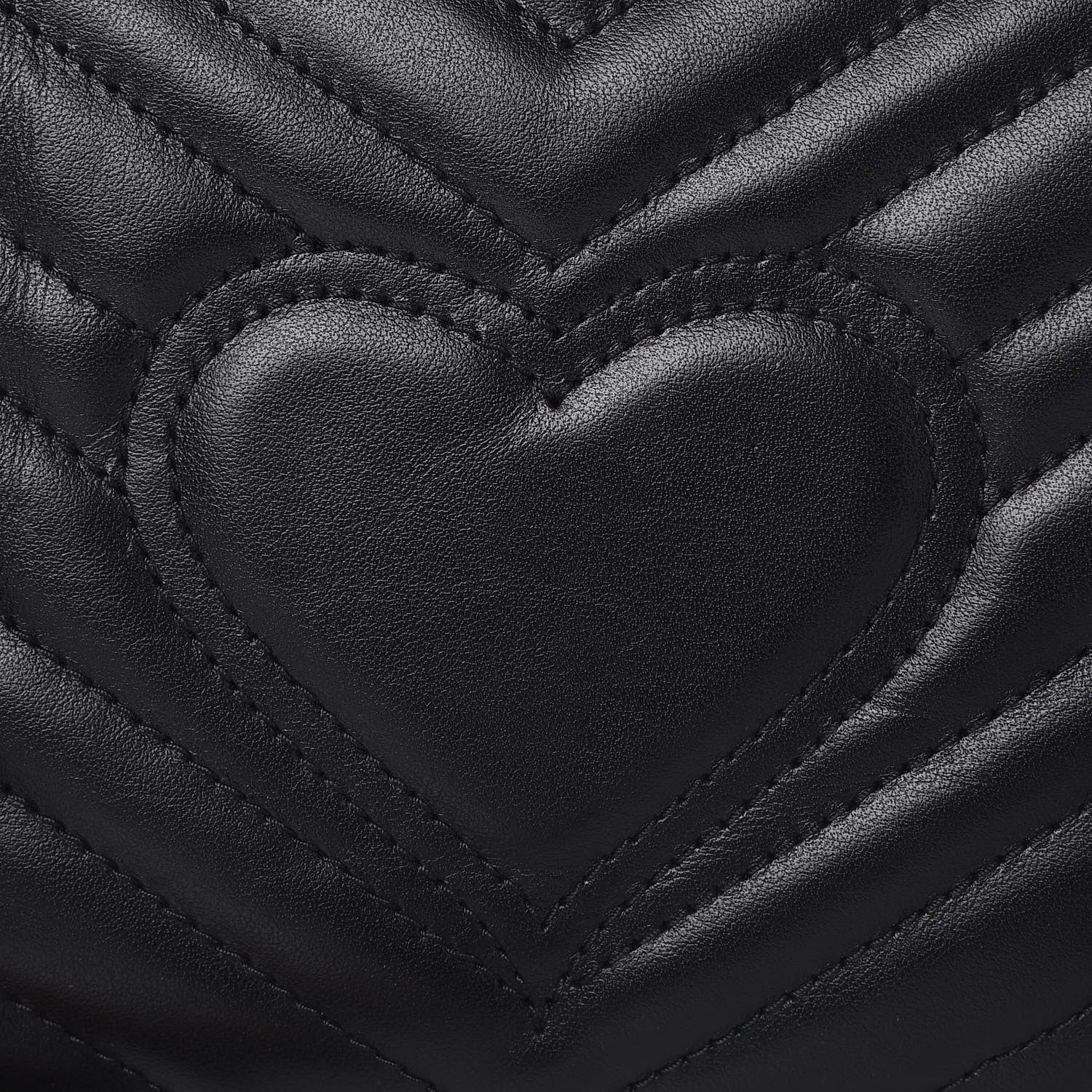 Gucci Calfskin Matelasse Small GG Marmont Shoulder Bag Black 8 of 8