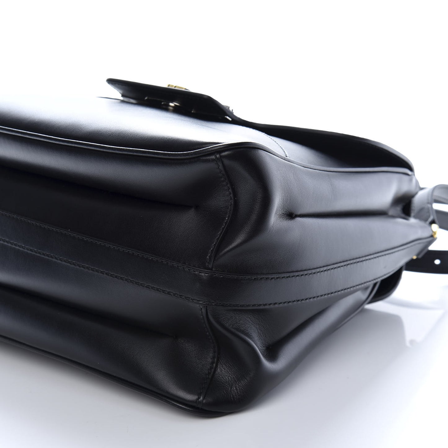 Pienza Calfskin Side Messenger Bag Black