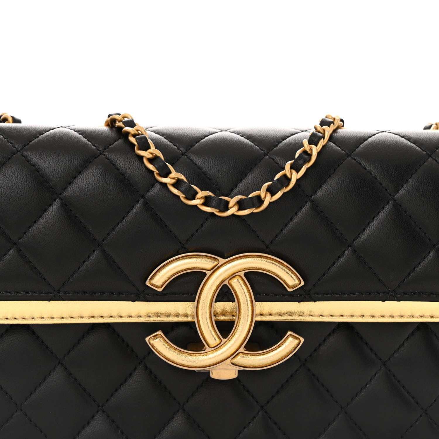 f*s様 CHANELブラックゴールド ツイードバッグ Chanel Tweed Sequin Small Single Flap Black Silvery Golden 1856295