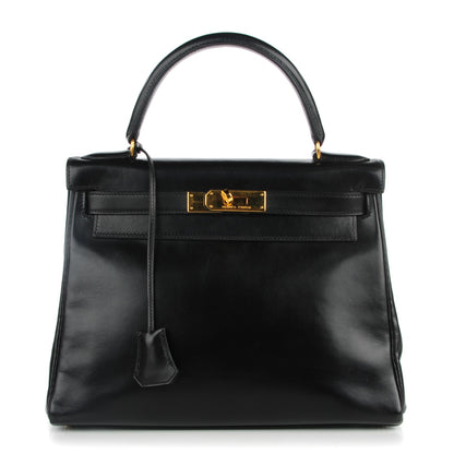 Hermes Box Kelly Retourne 28 Black 1 of 21