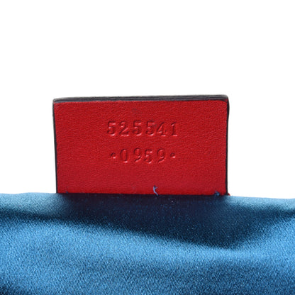 Gucci Velvet Matelasse GG Marmont Zip Pouch Hibiscus Red 7 of 8