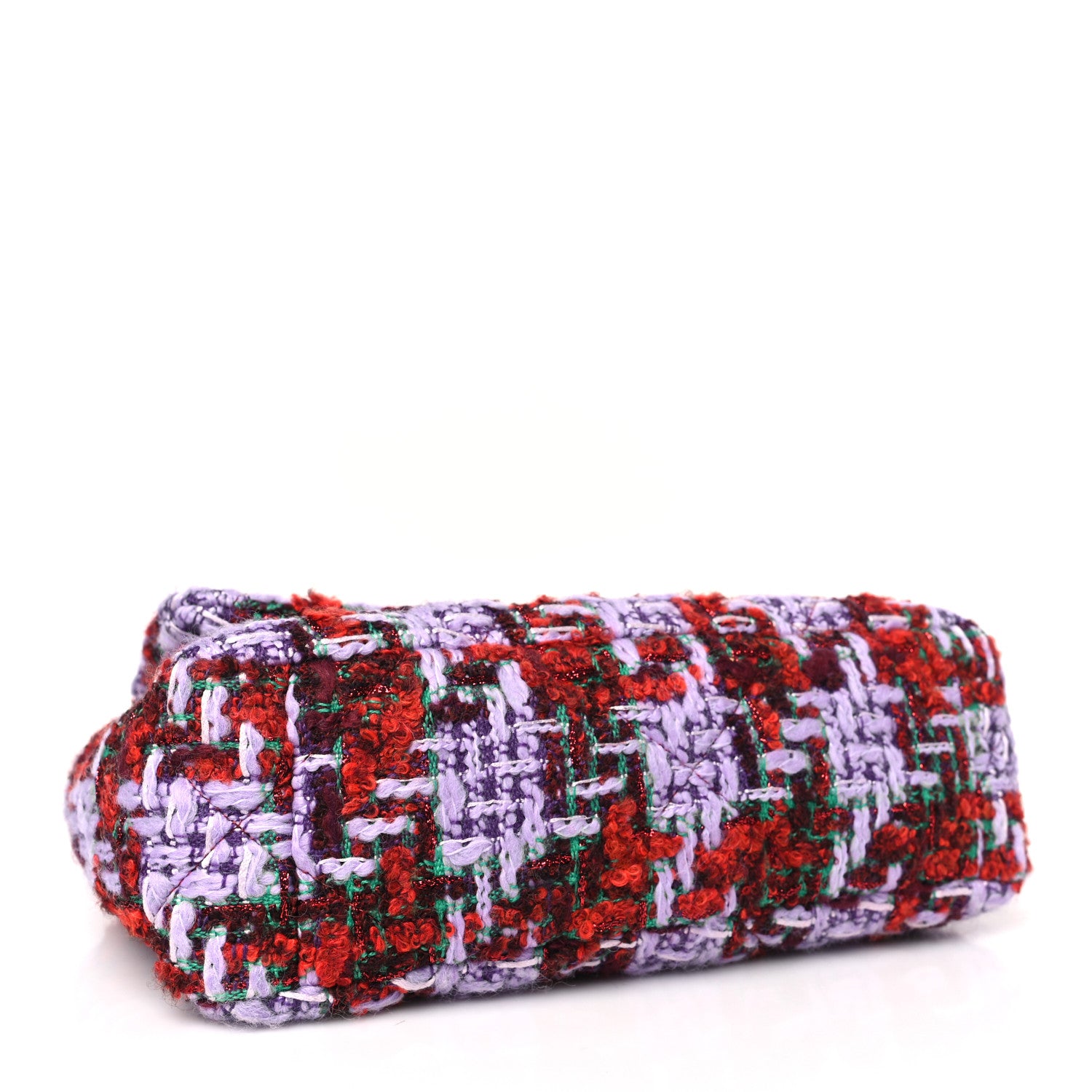 Chanel Tweed Quilted Medium Chanel 19 Flap Red Purple Green 4 of 9