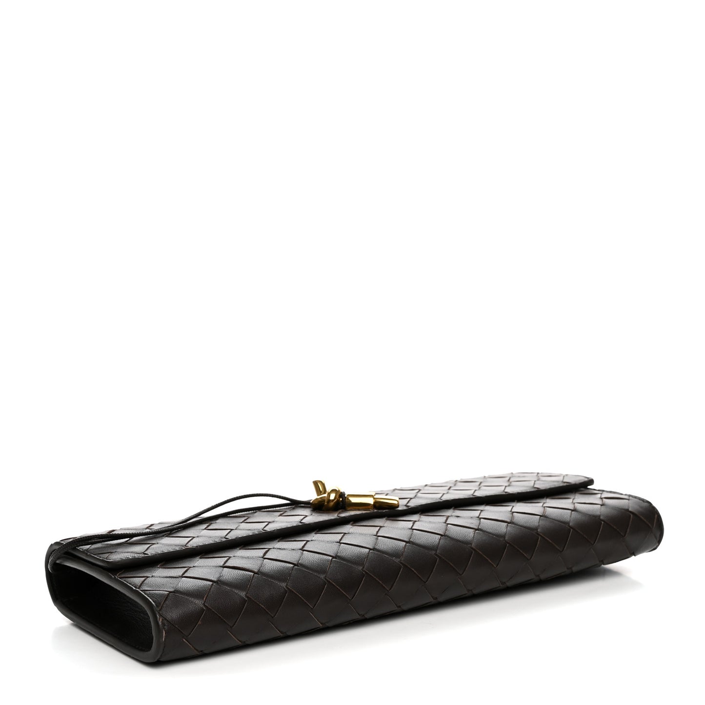 Nappa Intrecciato Long Andiamo Top Handle Clutch Fondant