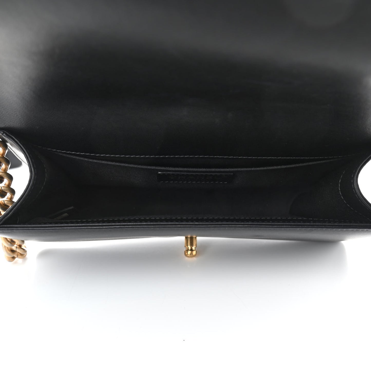 Lambskin Quilted Medium Boy Flap Black