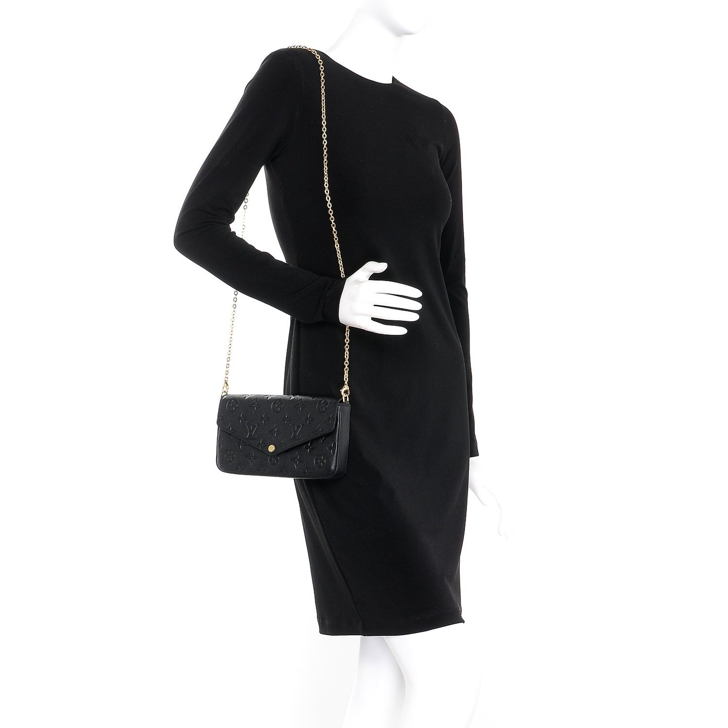 Empreinte Pochette Felicie Chain Wallet Black