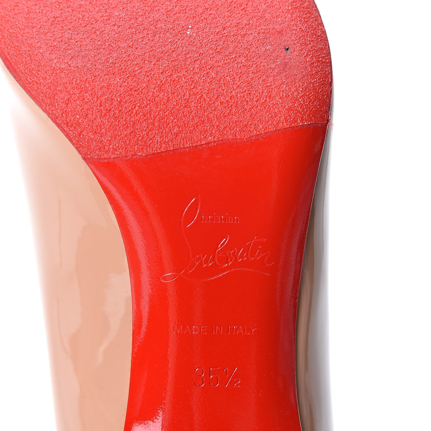 Christian Louboutin Patent Decollete 554 85 Pumps 35.5 Nude 10 of 10