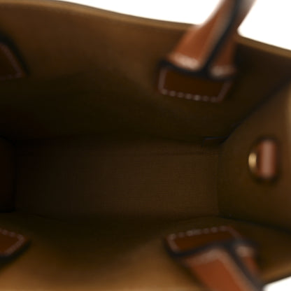 Celine Triomphe Canvas Calfskin Mini Vertical Cabas Tan 5 of 8