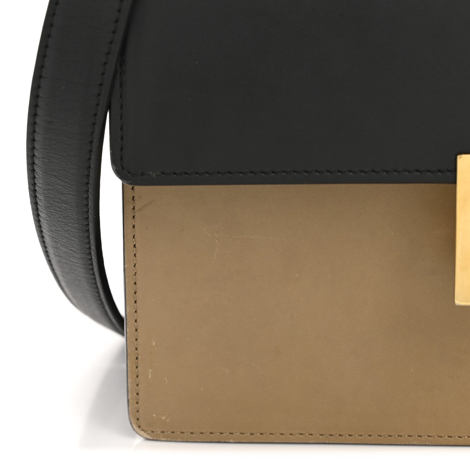 Saint Laurent Calfskin Medium Classic Lulu Bag Beige Black 14 of 16