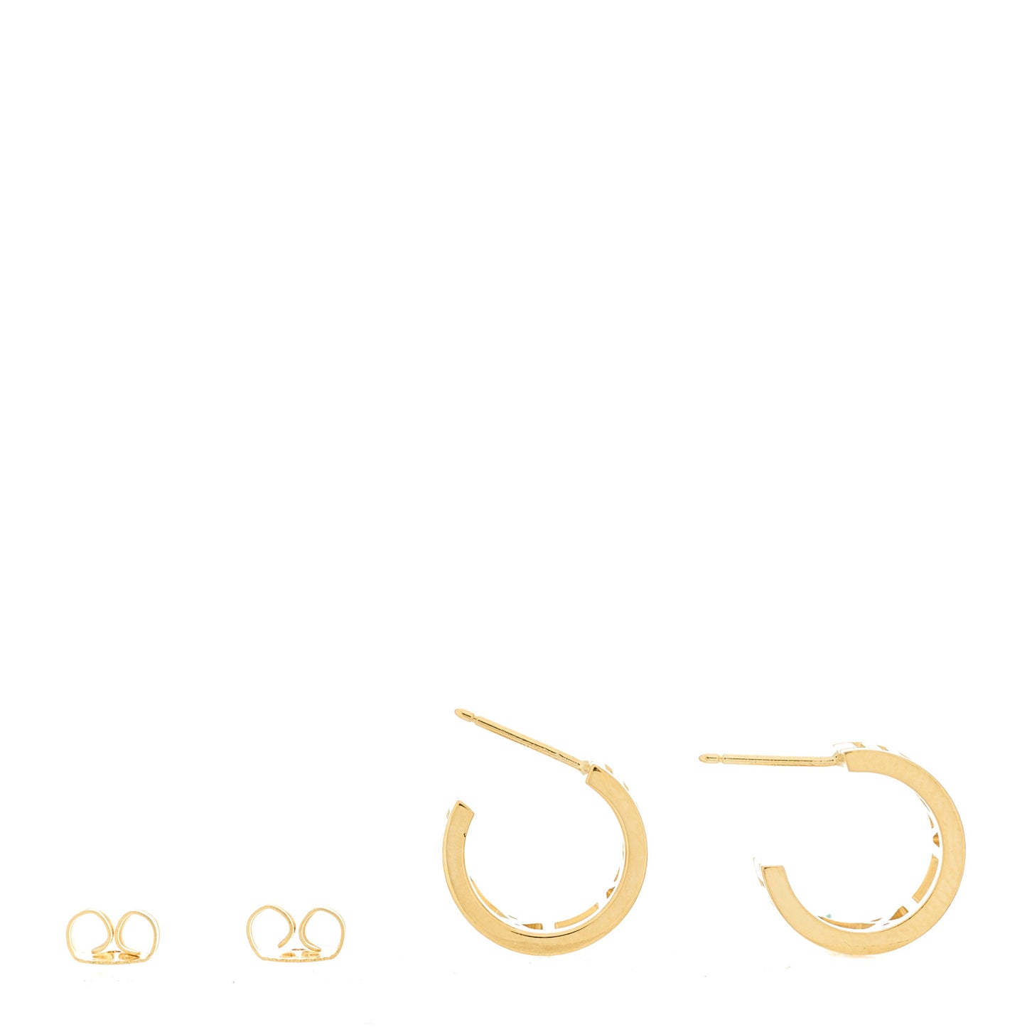 18K Yellow Gold Mini Atlas Hoop Earrings