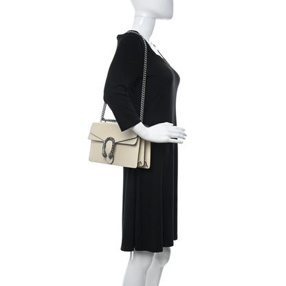 Gucci Textured Calfskin Crystal Small Dionysus Shoulder Bag Mystic White 2 of 12