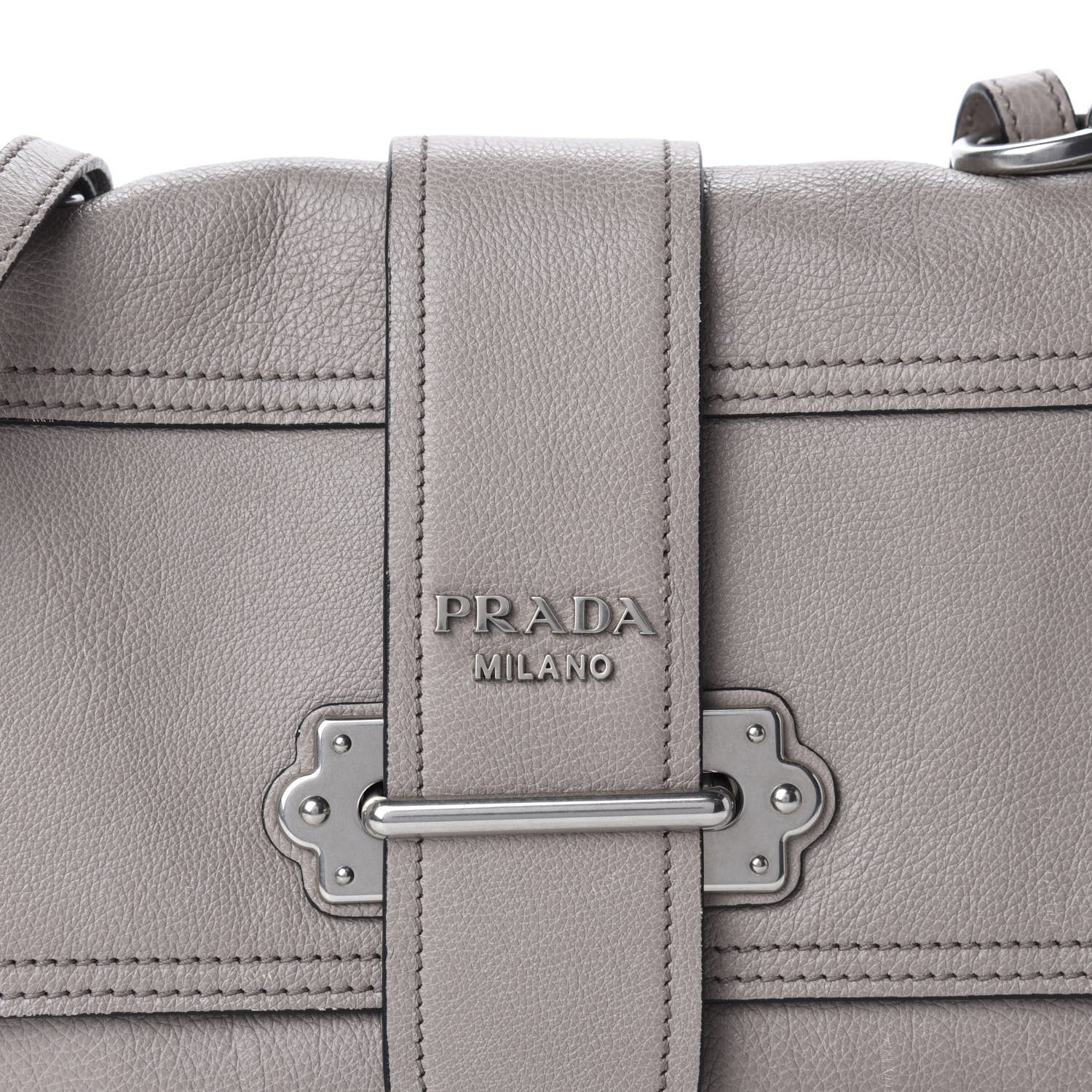 Prada Glace Calfskin Large Soft Cahier Bag Argilla 9 of 9