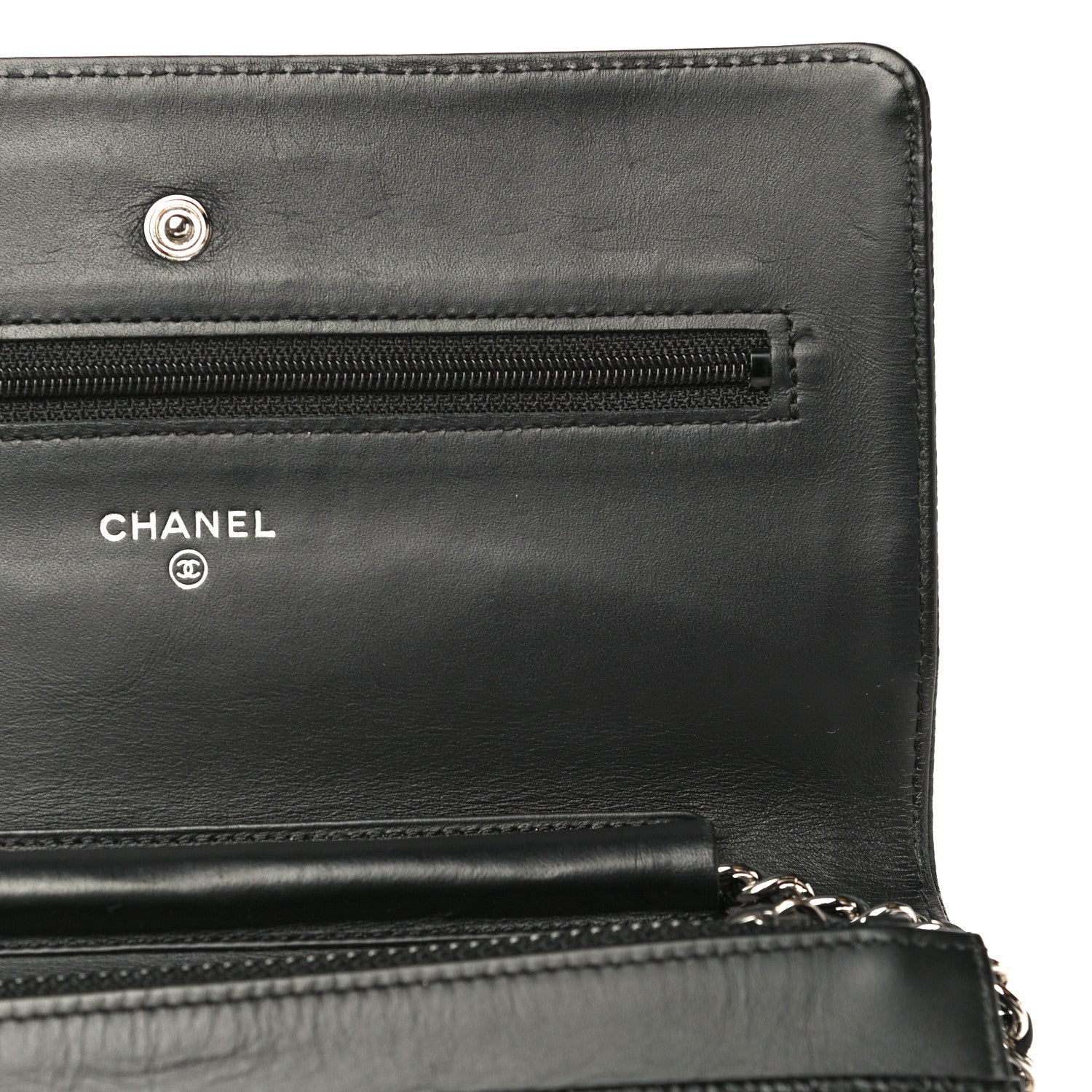 Chanel Caviar Timeless CC Wallet On Chain WOC Black 14 of 17