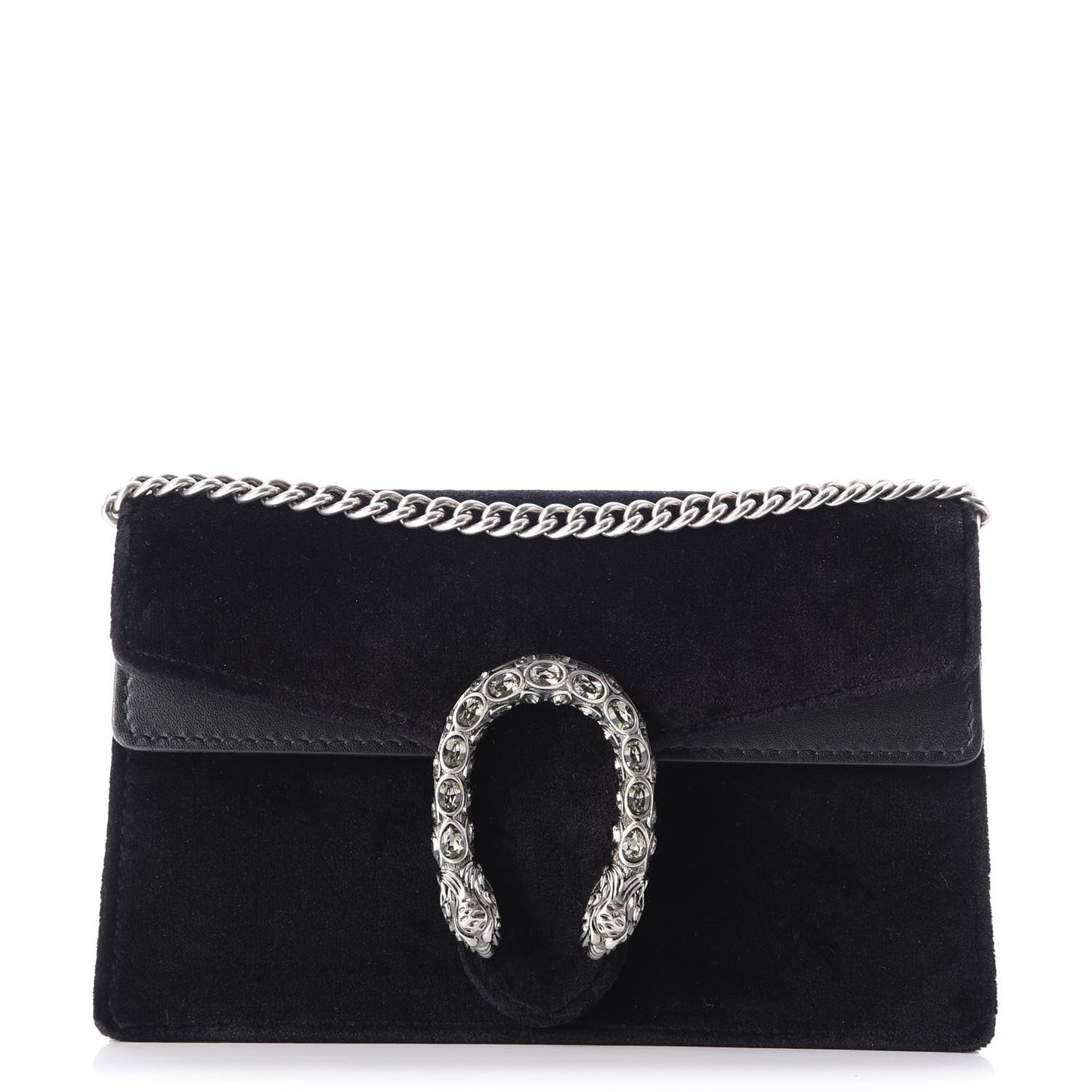 Velvet Super Mini Dionysus Shoulder Bag Black