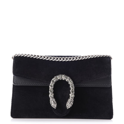 Gucci Velvet Super Mini Dionysus Shoulder Bag Black 1 of 7