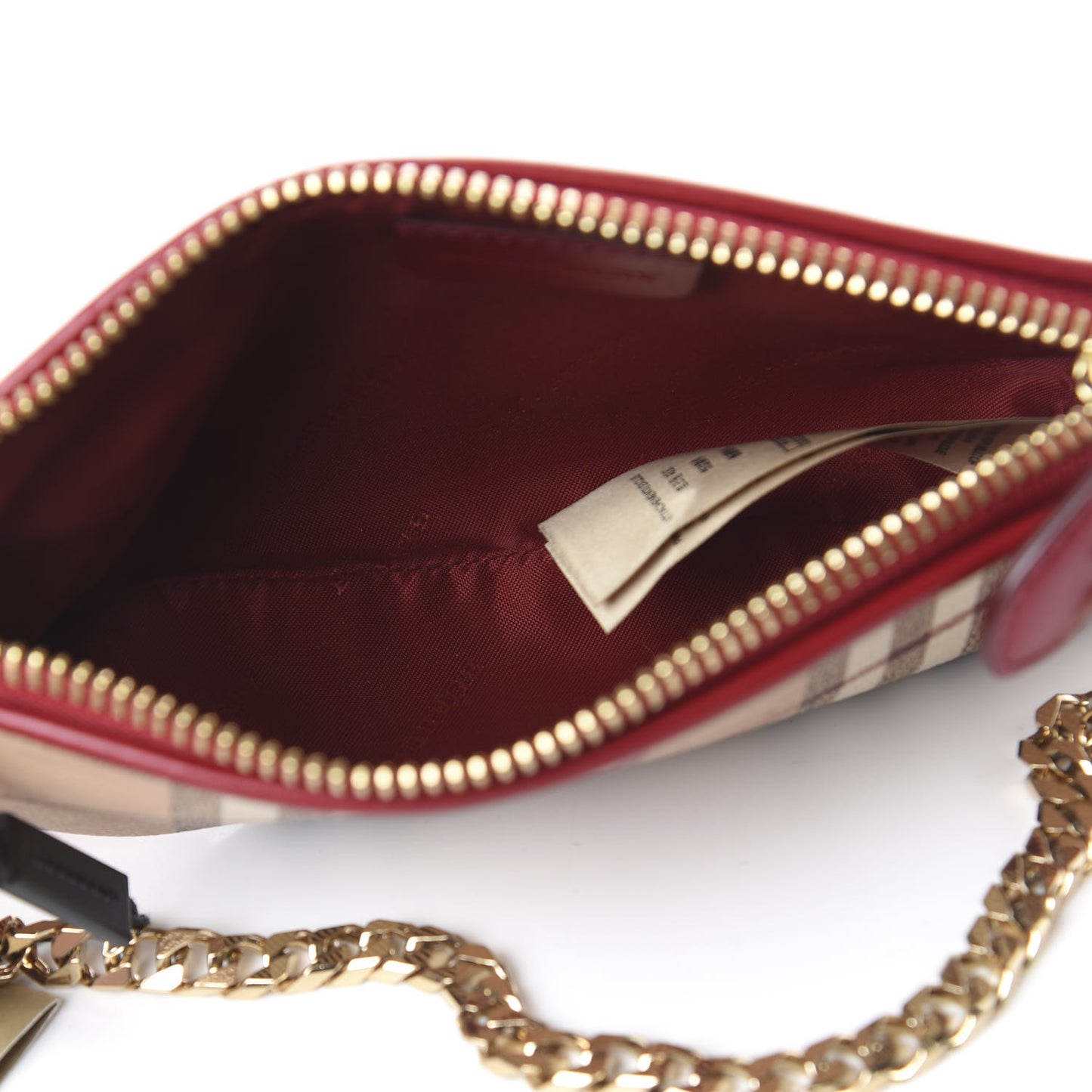 Haymarket Check Clara Pochette Military Red