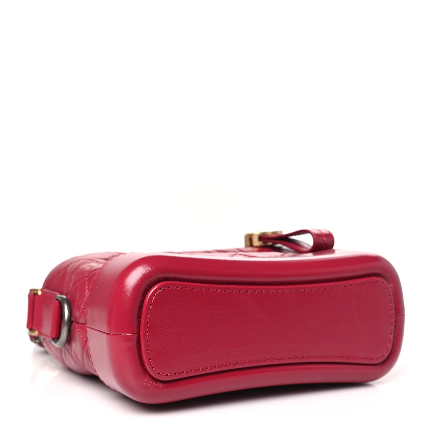 Chanel Aged Calfskin Quilted Small Gabrielle Hobo Dark Fuchsia 4 of 10