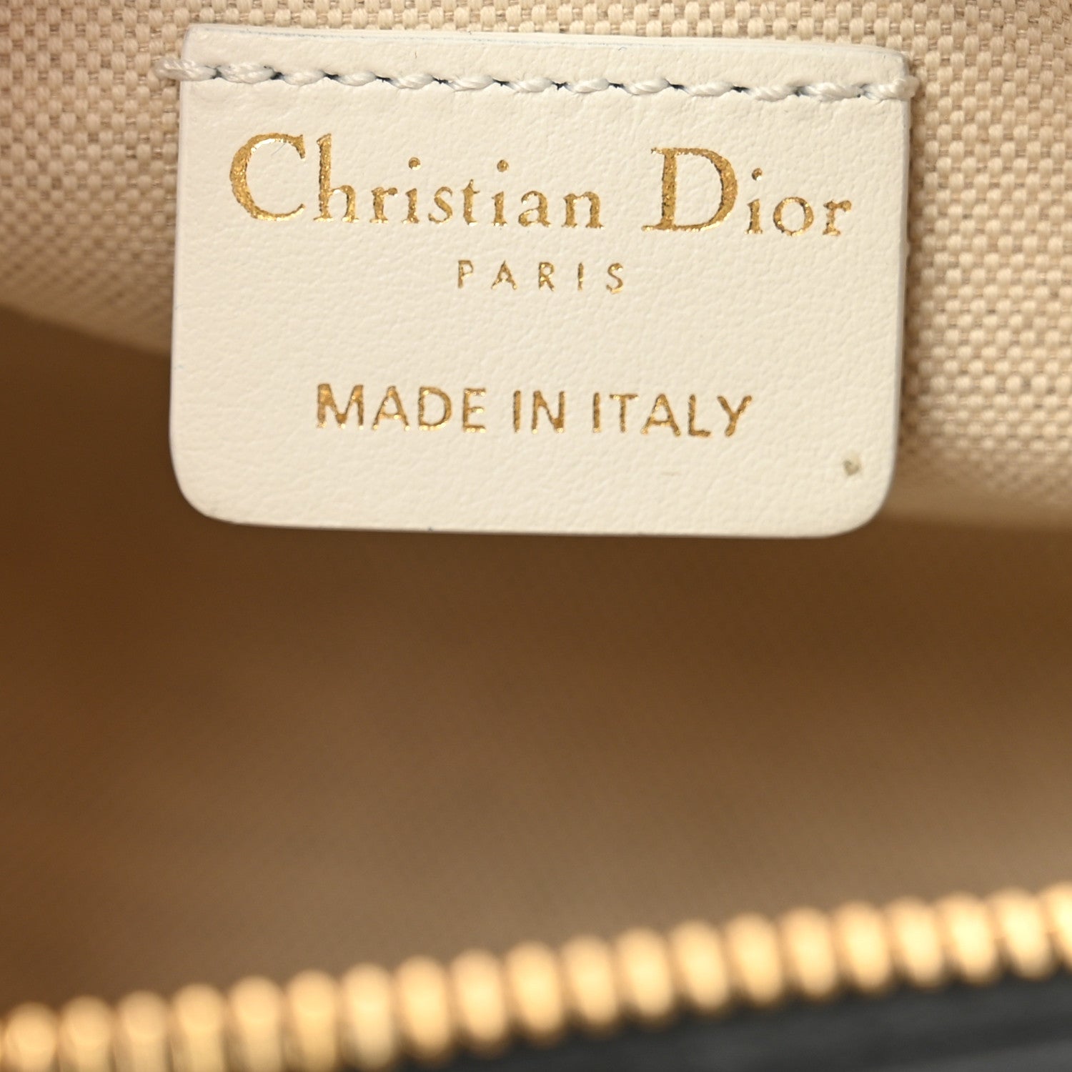 Christian Dior Calfskin Animal Print Micro Dior Vibe Zip Bowling Bag White Multicolor 6 of 11