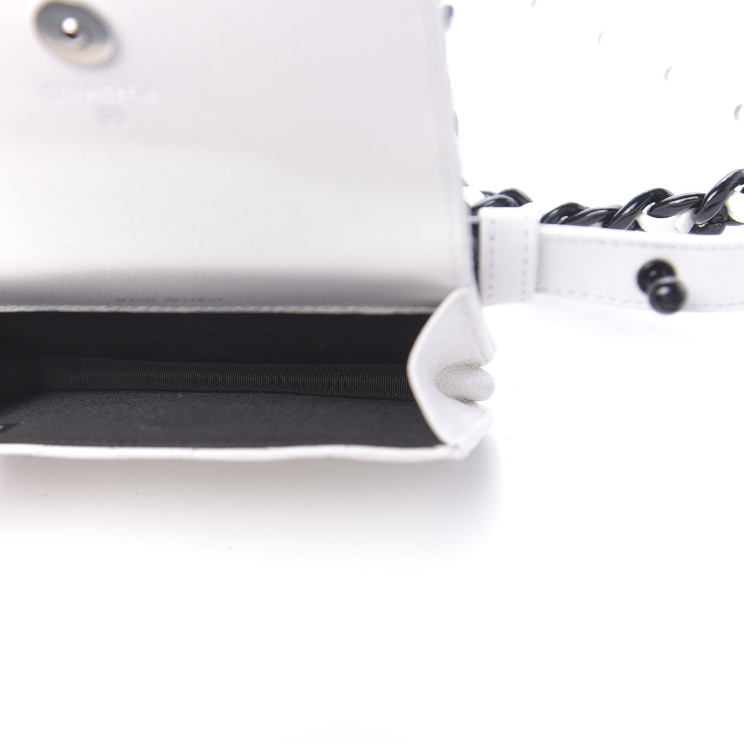 Chanel Caviar Quilted My Everything Belt Flap Card Holder White 5 of 12