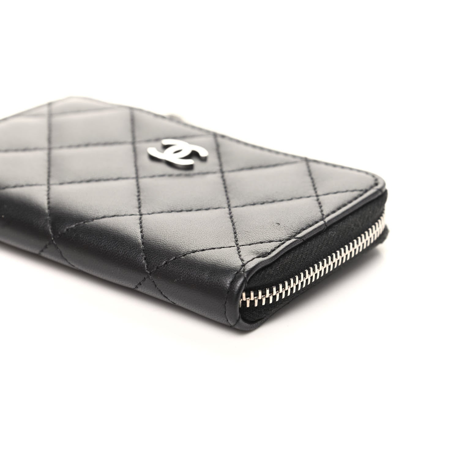 Chanel Lambskin Quilted Key Holder Case Black 9 of 9