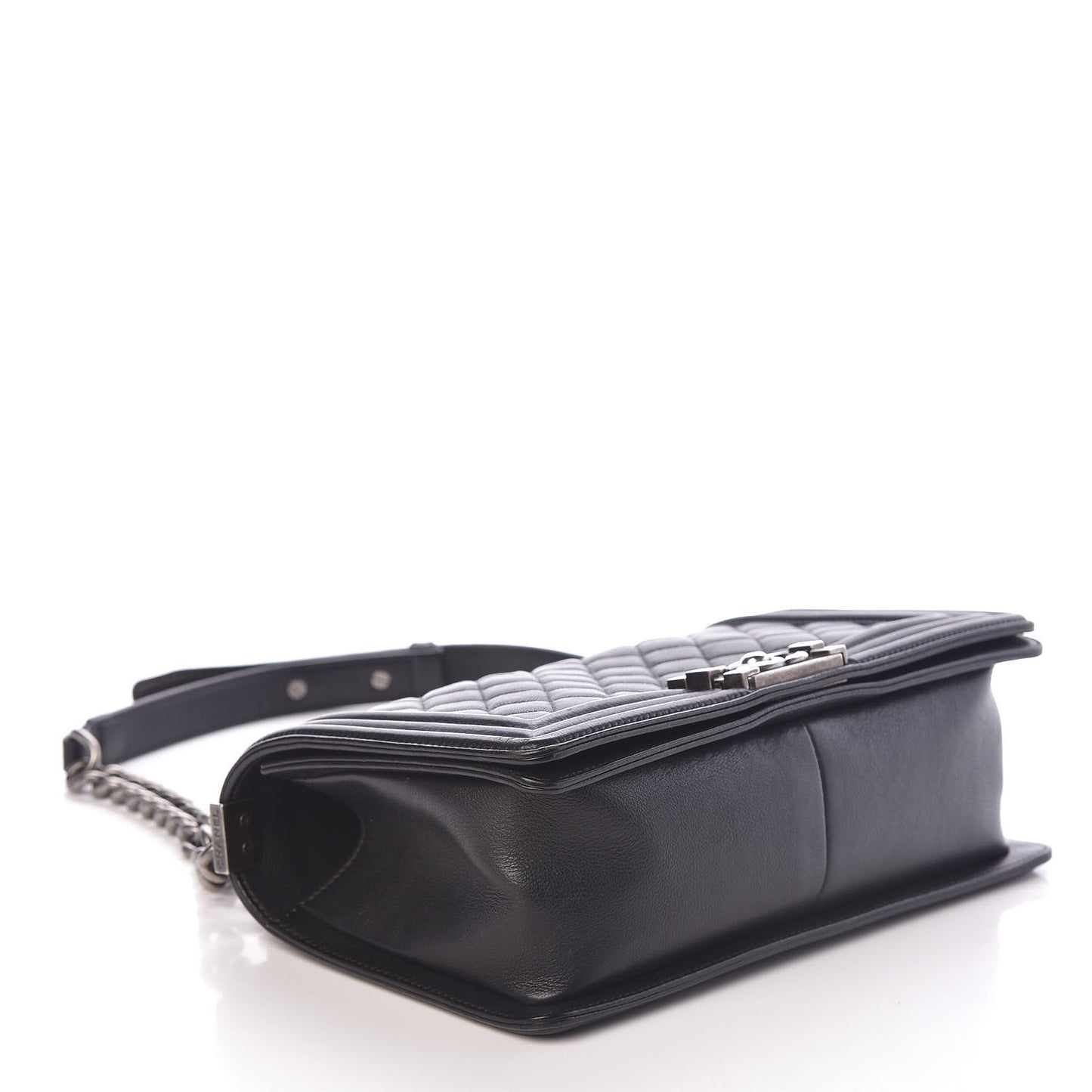 Calfskin Quilted Medium Boy Flap Black
