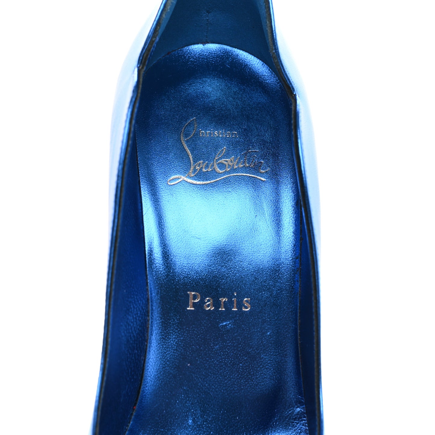 Metallic Patent Hot Chick 100 Pumps 36 Blue