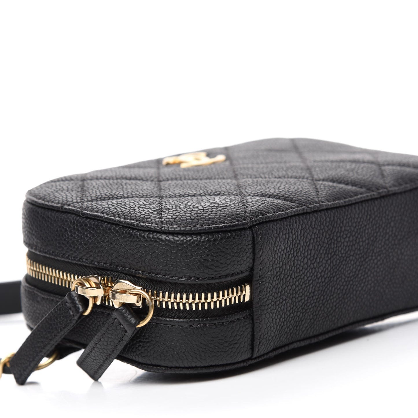 Caviar Quilted Waist Bag Black