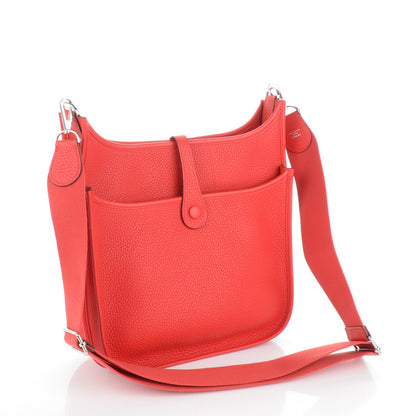 Hermes Taurillon Clemence Evelyne III PM Rouge Tomate 3 of 7