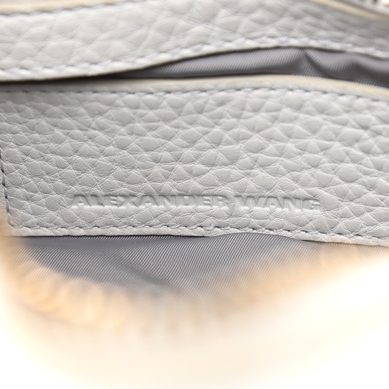 Alexander Wang Pebbled Lambskin Mini Rockie Gray Gold Hardware 5 of 8