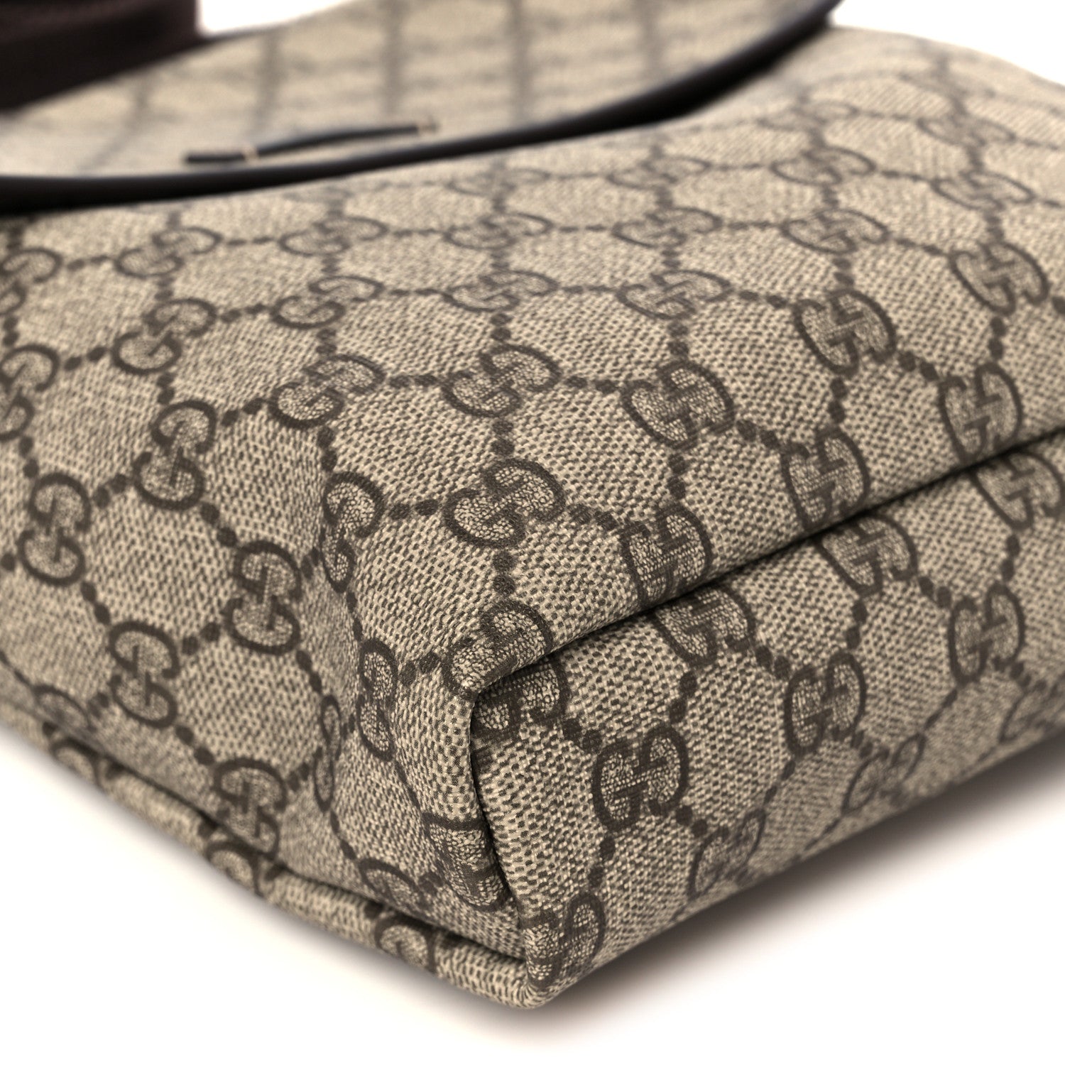 Gucci GG Plus Monogram Small Flap Messenger Bag Beige Dark Brown 10 of 11