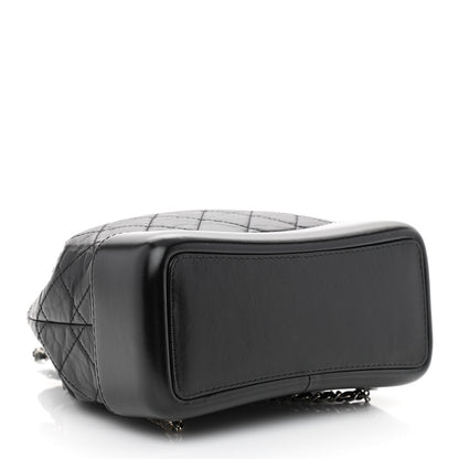Chanel Aged Calfskin Quilted Small Gabrielle Backpack Black 4 of 12