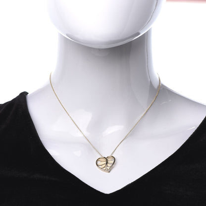 Tiffany 18K Yellow Gold Paloma Picasso Villa Paloma Heart Palm Pendant Necklace 2 of 10