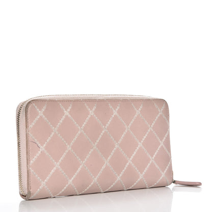 Chanel Lambskin Fancy CC Large Zip Around Wallet Pink 3 of 10