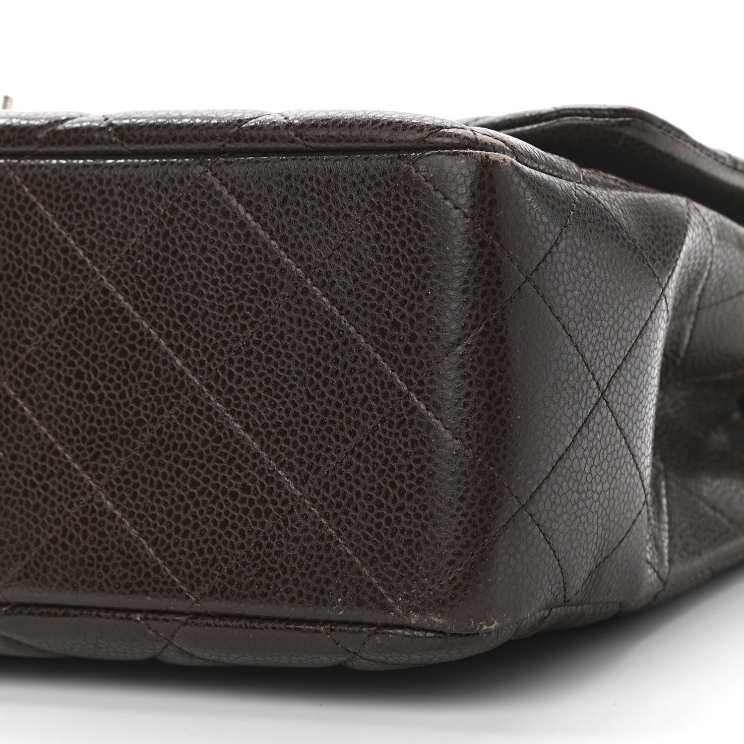Chanel Caviar Quilted Jumbo Single Flap Brown 9 of 12