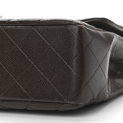 Chanel Caviar Quilted Jumbo Single Flap Brown 9 of 12