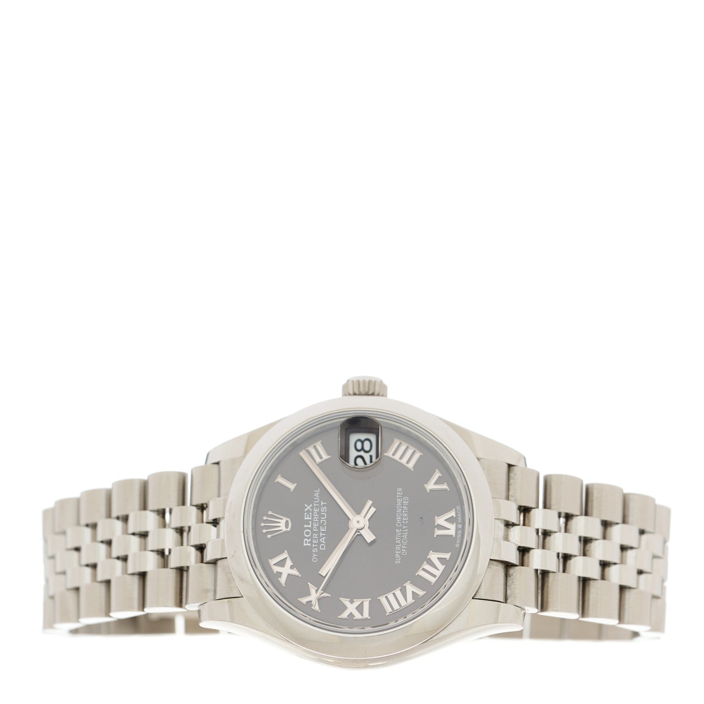 Stainless Steel 31mm Oyster Perpetual Datejust Watch Dark Grey Roman 278240