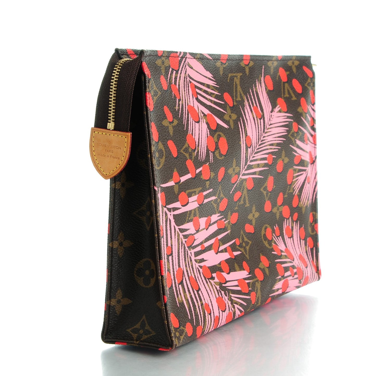 Monogram Jungle Dots Toiletry Pouch 26 Sugar Pink Poppy
