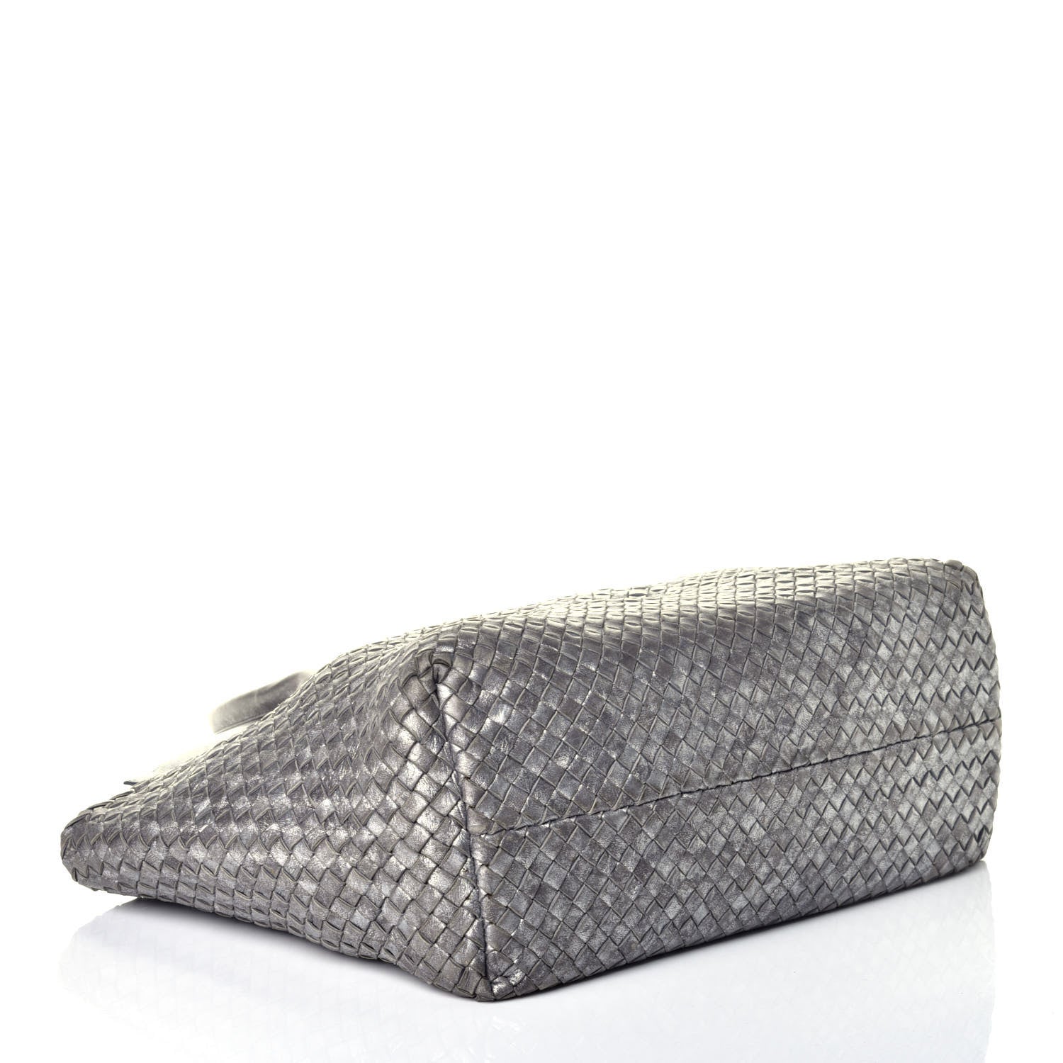 Bottega Veneta Metallic Nappa Intrecciato Medium Moon Cabat Silver 4 of 8